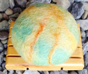 grapefruit bergamot felted soap