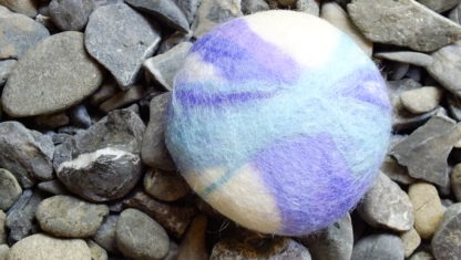 floral citrus felted soap